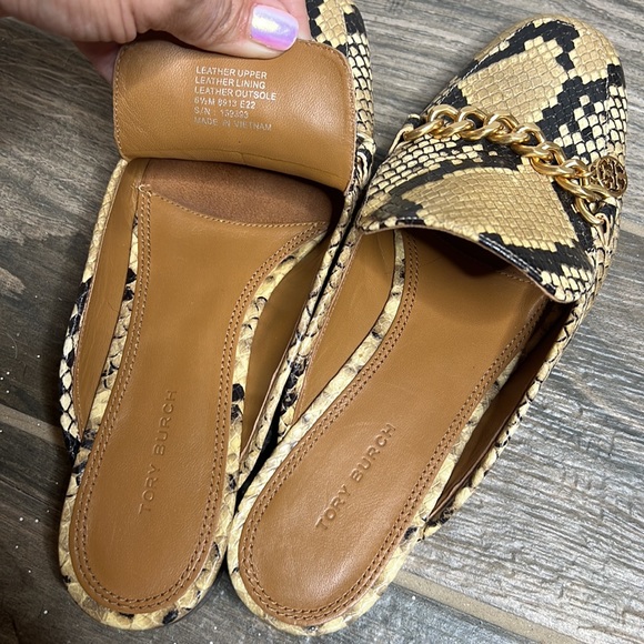 Tory Burch Leather Snake Python Embossed Mule 7.5 - Picture 9 of 9